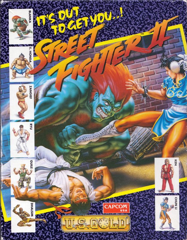 Street Fighter II box art for Atari ST